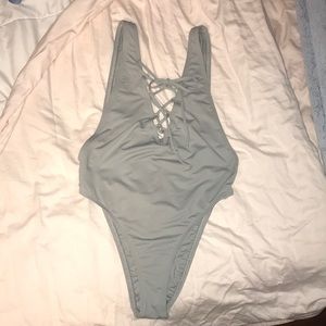 Lace up one piece NWOT